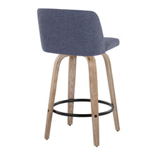 Load image into Gallery viewer, Toriano - Contemporary Fixed-Height Counter Stool &amp; Swivel With Round Footrest (Set of 2)
