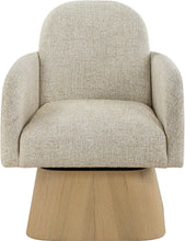 Load image into Gallery viewer, Marlowe - Linen Textured Fabric Upholstered Swivel Accent Chair - Stained Natural
