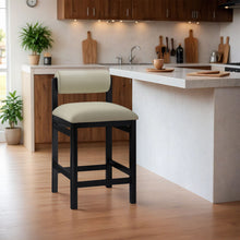 Load image into Gallery viewer, Roundhill - Faux Leather Counter Stool - Black Frame
