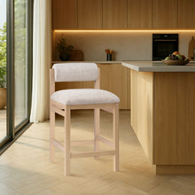 Load image into Gallery viewer, Roundhill - Fabric Counter Stool - Natural Frame
