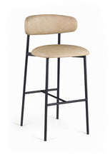 Load image into Gallery viewer, Lupita - Vegan Leather Upholstered Bar Stool With Matte Black Frame (Set of 2)
