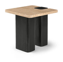 Load image into Gallery viewer, Ravenna - Genuine Travertine Top And Oak Wood Base Table
