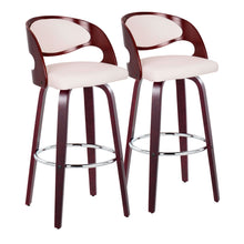 Load image into Gallery viewer, Pino - Mid Century Modern Fixed Height Barstool With Swivel &amp; Round Footrest (Set of 2)

