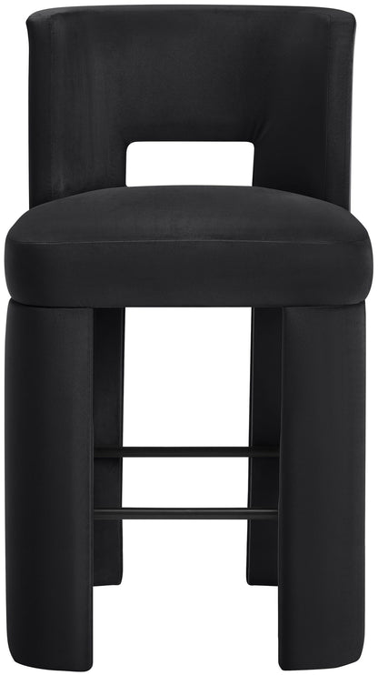Zuno - Velvet Performance Fabric Upholstered Bar Stool (Set of 2)