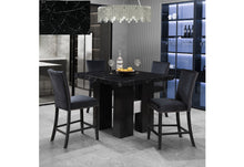 Load image into Gallery viewer, D04 - 7 Piece Dining Room Set (Black Bar Table And 6 Bar Stools) - Black
