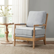 Load image into Gallery viewer, Arm Chair With Open Back Spindle Design, Padded Armrests
