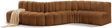 Load image into Gallery viewer, Arc - Velvet 6 Piece Curved Modular Sofa - Saddle
