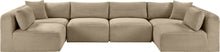 Load image into Gallery viewer, Shaggy - Fabric 6 Piece Modular U-Shaped Armless Sectional
