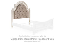 Load image into Gallery viewer, Realyn - Queen UPH Panel Headboard - White / Brown / Beige
