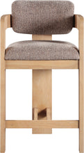 Load image into Gallery viewer, Sacha - Linen Stool With Natural Base
