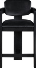 Load image into Gallery viewer, Sacha - Velvet Stool With Black Base

