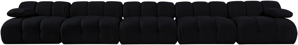 Orin - Velvet 5 Piece Modular Armless Sofa