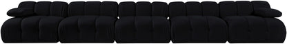 Orin - Velvet 5 Piece Modular Armless Sofa