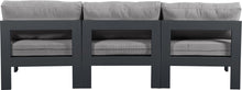 Load image into Gallery viewer, Nizuc - Outdoor Patio 3 Seat Armless Modular Sofa With Gray Frame
