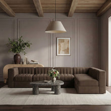 Load image into Gallery viewer, Rummi - Velvet Performance Fabric Upholstered 6 Piece Modular Sectional
