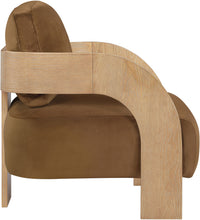 Load image into Gallery viewer, Cedra - Velvet Performance Fabric Upholstered Accent Chair - Natural Frame
