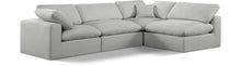 Load image into Gallery viewer, Comfy - 4 Piece Linen Fabric Modular Armless Sectional
