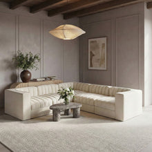 Load image into Gallery viewer, Rummi - Symmetrical Velvet Performance Fabric Upholstered 5 Piece Modular Sectional
