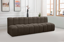 Load image into Gallery viewer, Arc - Boucle Fabric 3 Piece Modular Straight Sofa - Brown
