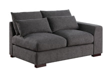 Load image into Gallery viewer, Tatman - Linen Blend Sectional With 2 Ottomans - Dark Gray
