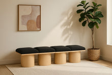 Load image into Gallery viewer, Pavilion - 4 Piece Modular Bench With Natural Base
