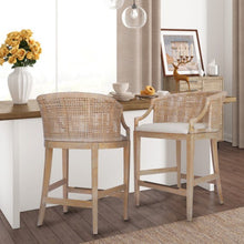 Load image into Gallery viewer, Casual Handcrafted Rattan Counter Stool
