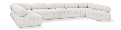 Ames - 7 Piece Boucle Fabric Modular Sectional