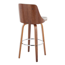 Load image into Gallery viewer, Gianna - Mid Century Modern Fixed Height Barstool With Swivel With Round Footrest (Set of 2)
