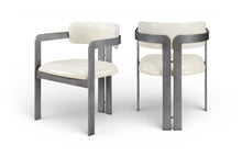 Load image into Gallery viewer, Aurum - Vegan Leather Upholstered Dining Chair With Gray Base (Set of 2)
