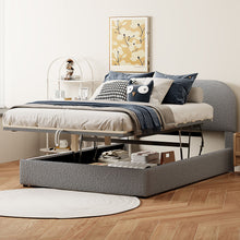 Load image into Gallery viewer, Upholstered Platform Bed With Hydraulic Storage System
