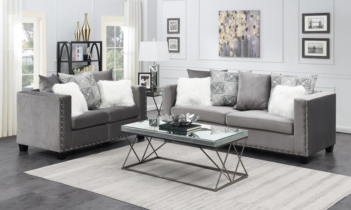 U513 - Sofa - Shimmer Silver - Ego Home Furniture