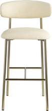 Load image into Gallery viewer, Lupita - Vegan Leather Upholstered Bar Stool (Set of 2) - Cream / Brushed Gold
