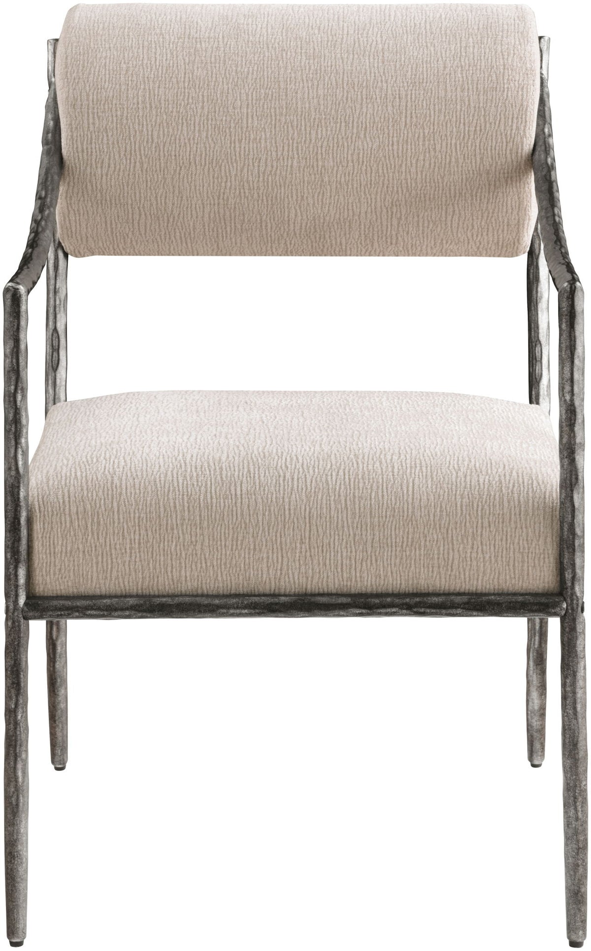Bastille - Upholstered Dining Arm Chair (Set of 2) - Silver Frame