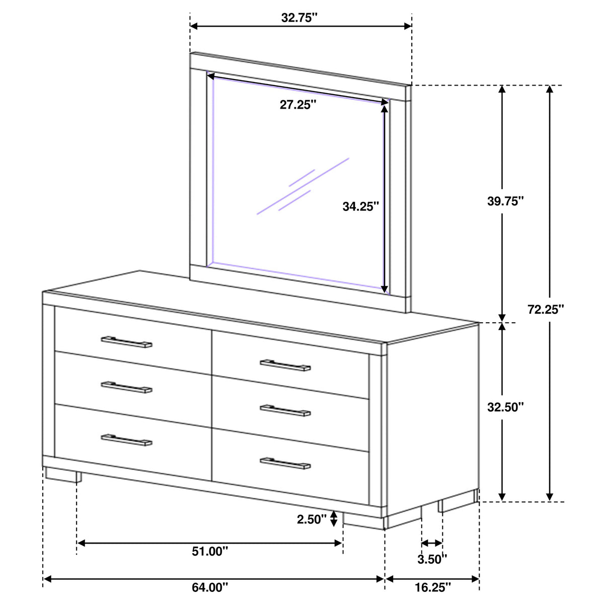 Jessica Dresser with Mirror
