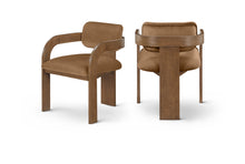 Load image into Gallery viewer, Cedra - Velvet Performance Fabric Upholstered Dining Chair (Set of 2) - Brown Frame
