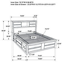 Load image into Gallery viewer, Briana Bookcase Platform Storage Bed
