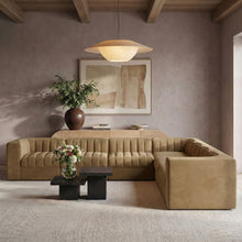 Load image into Gallery viewer, Rummi - Symmetrical Velvet Performance Fabric Upholstered 7 Piece Modular Sectional (With 3 Corner Chairs)
