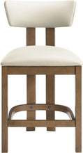 Load image into Gallery viewer, Lavrin - Vegan Leather Upholstered Counter Stool (Set of 2) - Walnut Base
