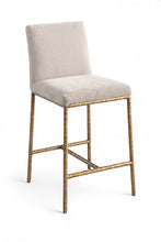 Load image into Gallery viewer, Reeves - Chenille Fabric Upholstered Counter Stool (Set of 2) - Gold Base
