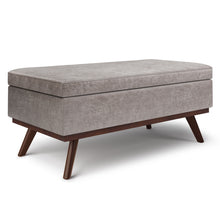 Load image into Gallery viewer, Owen - Lift Top Large Coffee Table Storage Ottoman, Mid Century Style
