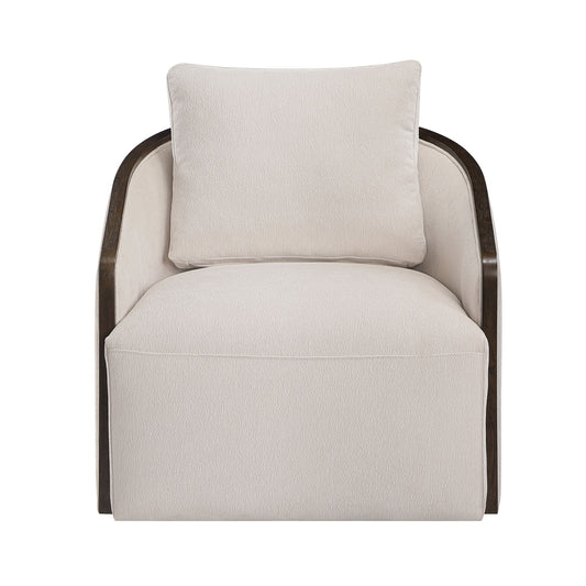 Lenora - Accent Chair With Swivel - Beige