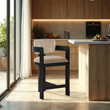 Load image into Gallery viewer, Sacha - Velvet Stool With Black Base
