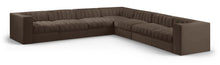 Load image into Gallery viewer, Rummi - Symmetrical Velvet Performance Fabric Upholstered 7 Piece Modular Sectional (With 3 Corner Chairs)

