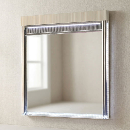 Leonor - Mirror With LED Light Frame - Gray
