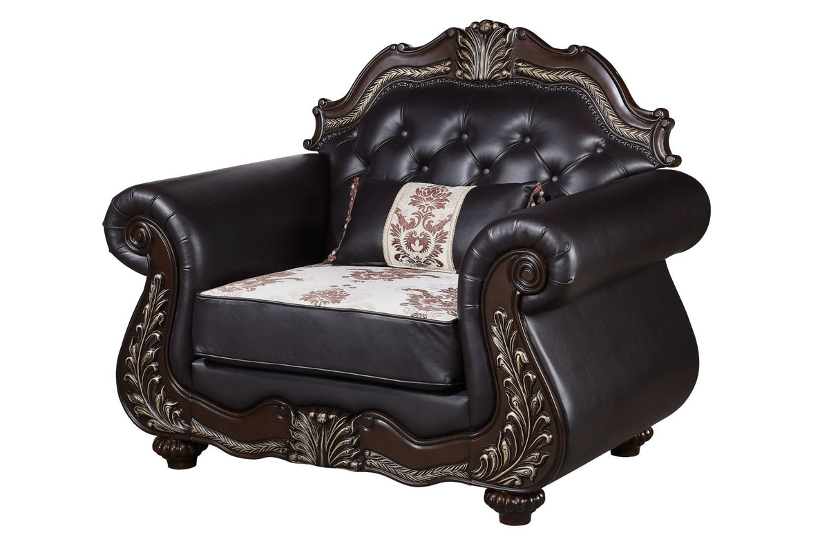 Maximus - Chair Backrest And Legs - Dark Brown