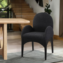 Load image into Gallery viewer, Waldorf - Boucle Dining Arm Chair With Black Legs
