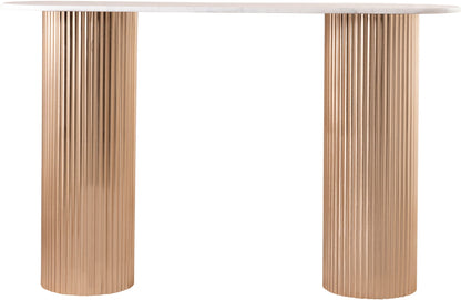 Cindra - Genuine Marble Top And Iron Base Console Table