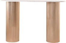 Load image into Gallery viewer, Cindra - Genuine Marble Top And Iron Base Console Table
