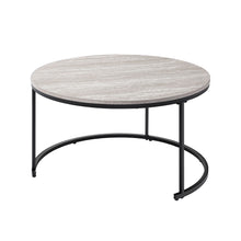 Load image into Gallery viewer, Forma - 4 Piece Occasional Set (1 Coffee, 1 Large End Table &amp; 1 Stool, 1 Small End Table) - Black / White / Gray
