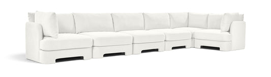 Hammond - Velvet Performance Fabric Upholstered 6 Piece L-Shaped Sectional - Ego Home Furniture